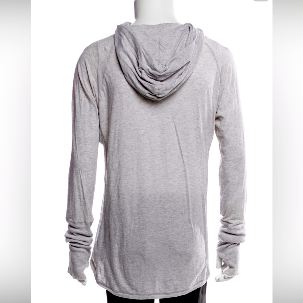 Y-3 by Adidas Mock Neck Long Sleeve Hoodie Cotton Cashmere
